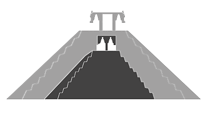 Seccion piramide kukulkan chichen itza