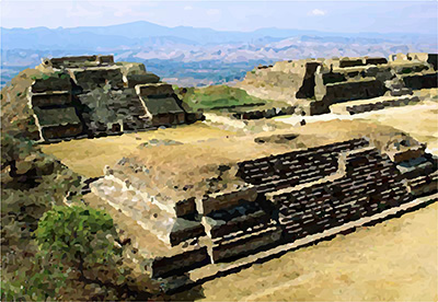 Piramide Monte Alban Oaxaca